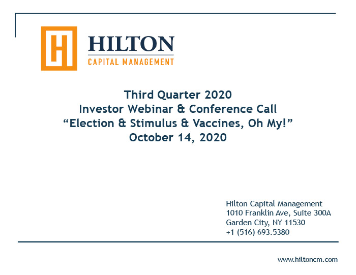 Hilton - Q3 2020 Webinar